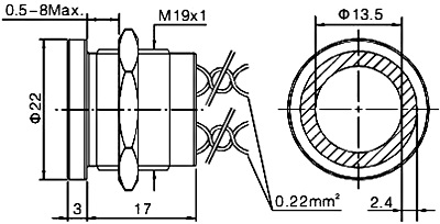 带LED的压电开关ONPOW PS193P10Y01R12L